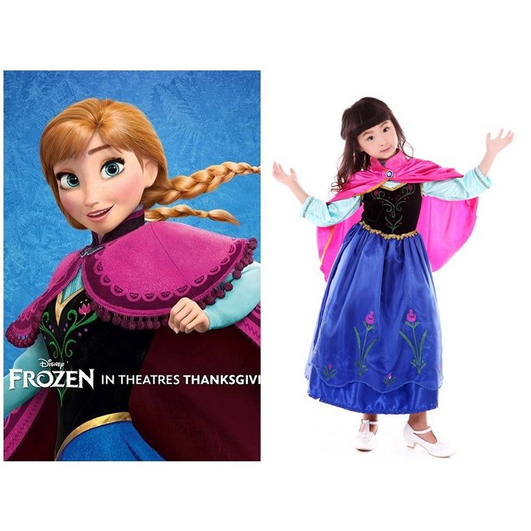 ✚❁◕Đầm Hóa Trang Công Chúa Anna Elsa Cho Bé Gái