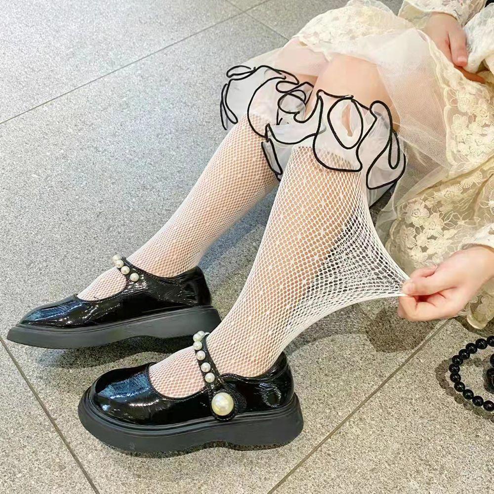 Layor1 Quần Tất Ren Dài Đến Đầu Gối Co Giãn Đáng Yêu Thời Trang Làm Quà Tặng Cho Bé Gái