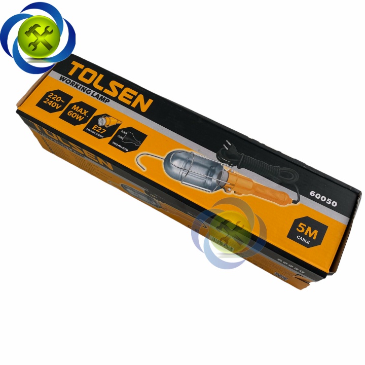 Đèn làm việc 50W Tolsen 60050 dây dài 5 mét (không kèm bóng đèn)