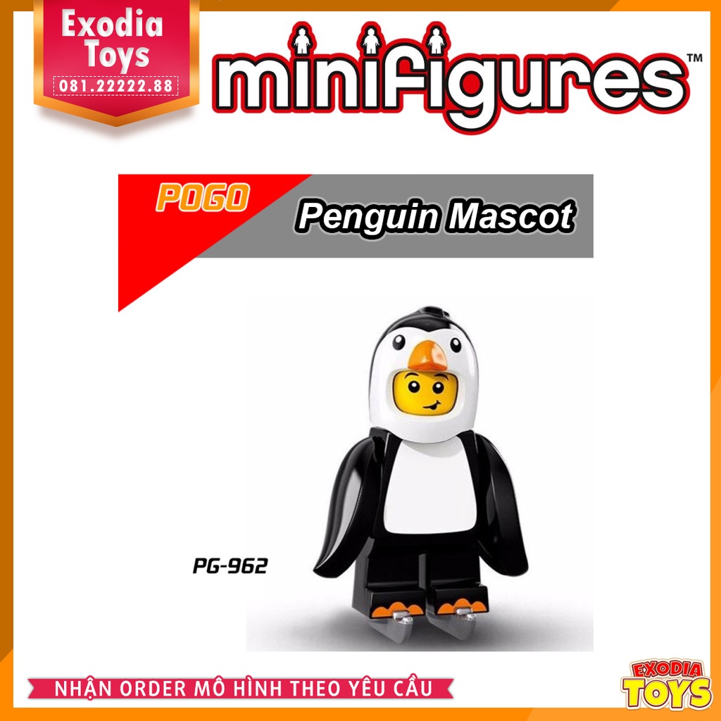 Xếp hình Minifigure hoá trang linh vật ngộ nghĩnh - Đồ Chơi Lắp Ghép Sáng Tạo - POGO 928-962