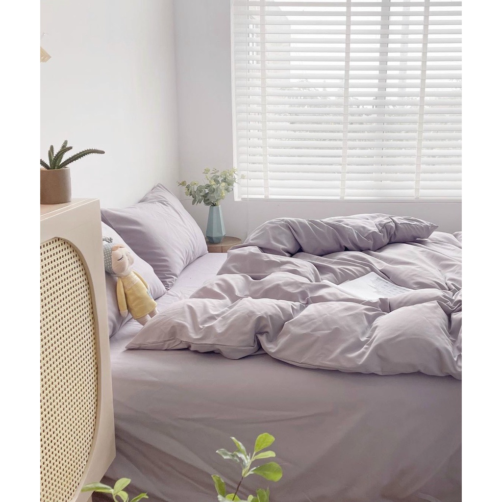 (ALBUM) Bộ chăn ga và vỏ gối cotton basic Mùa Decor - Màu xanh rêu phối beige và các màu khác | BigBuy360 - bigbuy360.vn