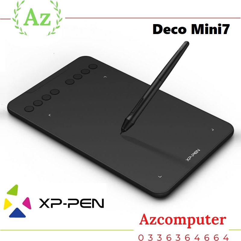 Bảng vẽ máy tính không dây XP-Pen Deco Mini 7 kết nối điện thoại Andoird - Bảng vẽ đồ họa hỗ trợ cảm ứng nghiêng Mini7