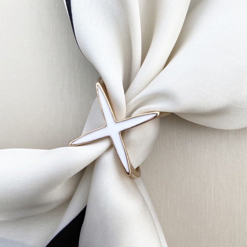 Khóa Khăn Quàng Cổ Hình Chữ X Thiết Kế Đơn Giản Phong Cách Hàn Quốc