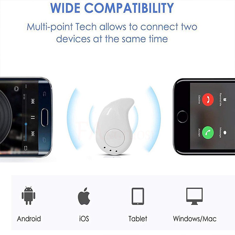 Tai Nghe Nhét Tai bluetooth s530 Không Dây mini Có Micro Cho Tất Cả Các Dòng Điện Thoại Thông Minh