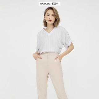 Áo kiểu nữ cổ tim cánh dơi GUMAC vải lụa cao cấp thoáng mát AB532