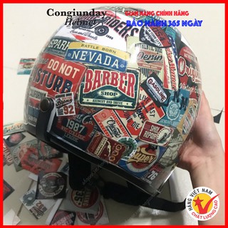 5 con Sticker dán nón bảo hiểm, vali, laptop retro