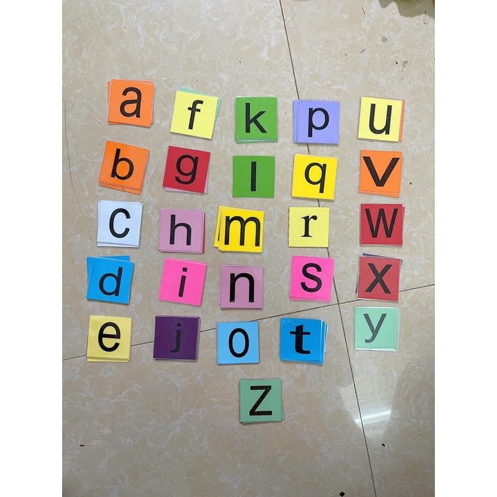 Bộ 26 Chữ Cái VPPT&amp;T Tiếng Anh Ép Platstic Có Nam Châm Dính Bảng CC0026