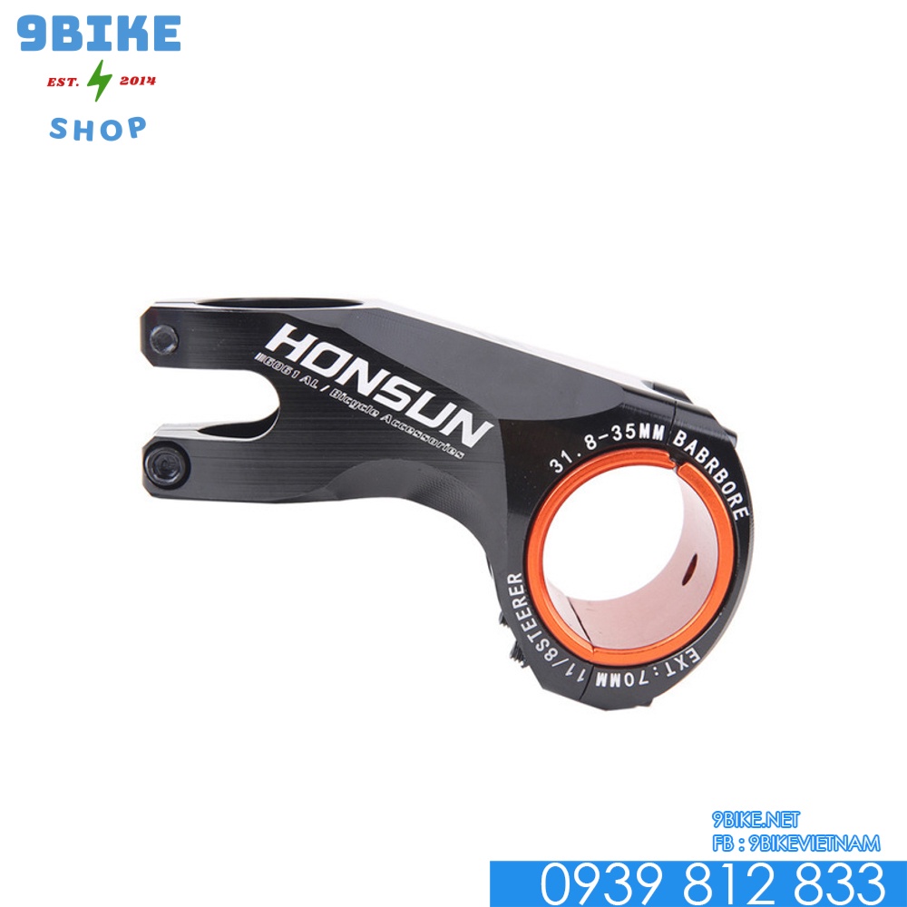 Pô tăng stem xe đạp nhôm CNC HonSun -17 độ 31.8 x 70mm – >>> top1shop >>> shopee.vn 🛒🛍🛒