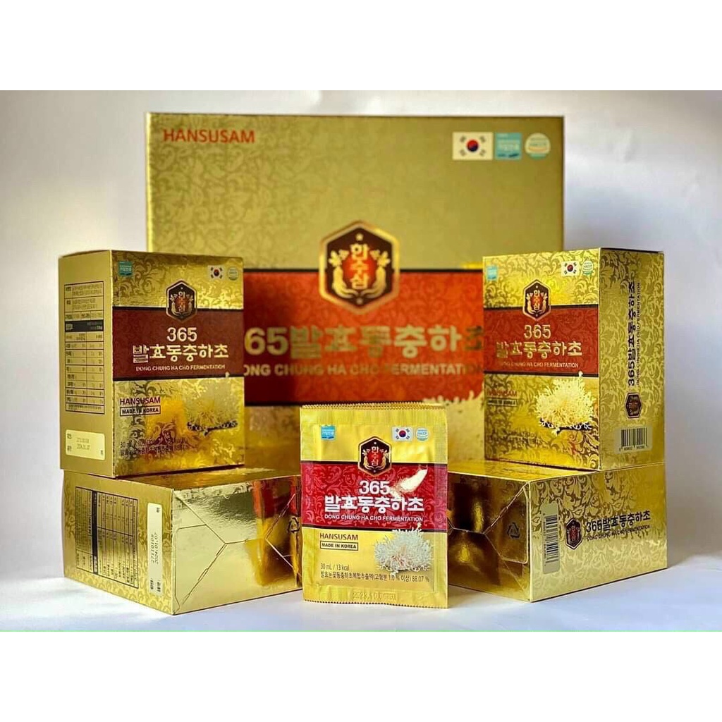 Nước Đông Trùng Hạ Thảo Lên Men Hàn Quốc Hộp 60 Gói x 30ml
