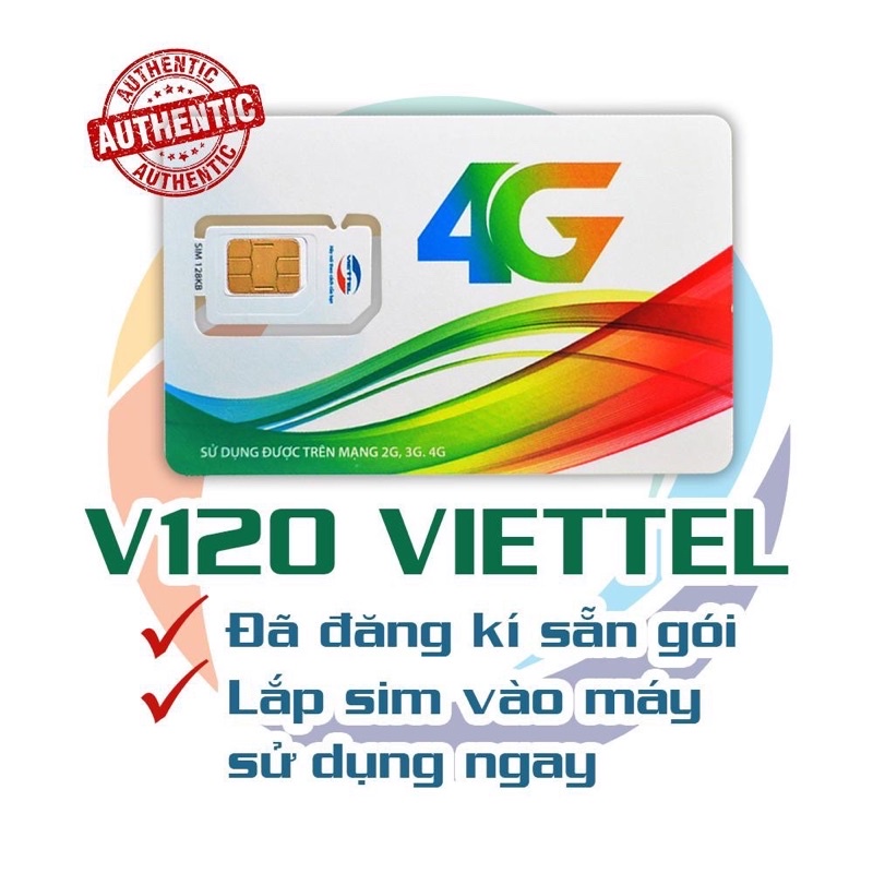 SIM V120 - V90 data 2G/ ngày ( Free tháng đầu )