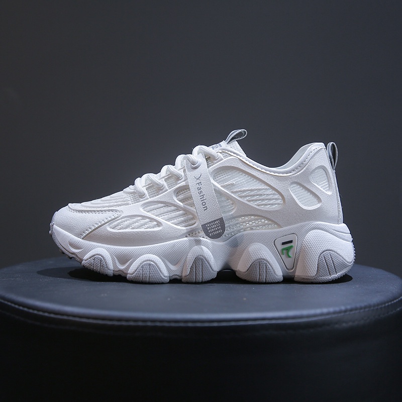 Giày sneaker nữ mùa hè lưới thoáng khí vải cao cấp màu trắng siêu mát hot 2023 Top Shoes Size 36-40 (025)