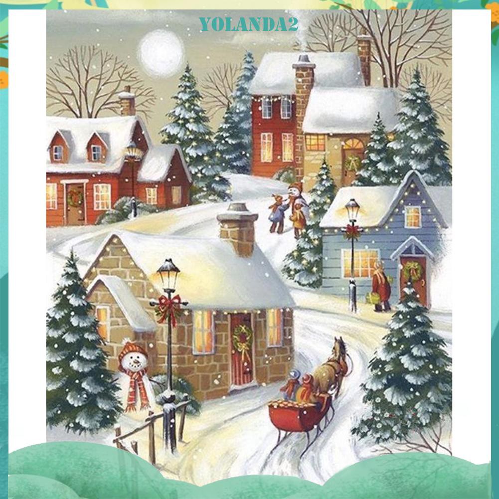 Bộ Tranh Thêu Chữ Thập Diy 11ct Hình Bông Tuyết Toàn Bộ