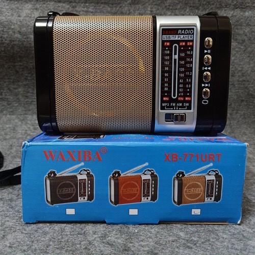 ĐÀI Radio WAXIBA XB-771URT⚡FREE SHIP⚡ Đài FM Có Hỗ Trợ Thẻ Nhớ TF Và USB Có Đèn Pin Thiết Kế Sang Trọng,Âm Thanh Sắc Nét