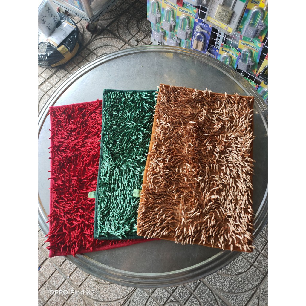 Thảm lau chân san hô loại bóng - chống trơn trượt