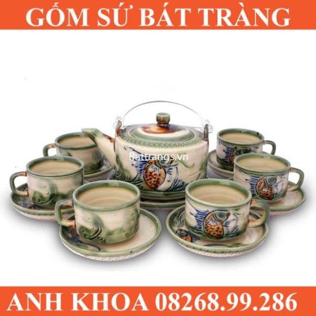 Ấm chén Bát Tràng - Gốm sứ Bát Tràng Anh Khoa