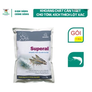 Vemedim Superal tôm, khoáng chất cần thiết cho tôm, giúp tôm lột xác, gói 1kg