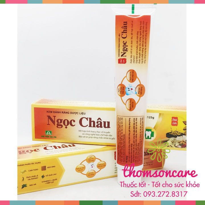 Kem đánh răng dược liệu Ngọc Châu 125g Chính hãng