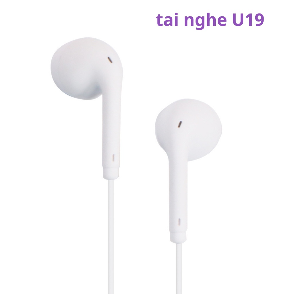 Tai nghe có dây nhét tai U19 TUEMAN có mic âm thanh êm nhiều màu sắc Macaron độc lạ jack cắm 3.5mm cho điện thoại
