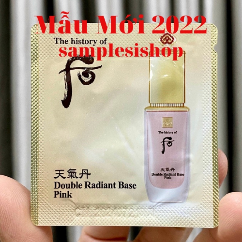 Combo 10 gói kem lót tái sinh Whoo Double Radiant Base Pink date 2025