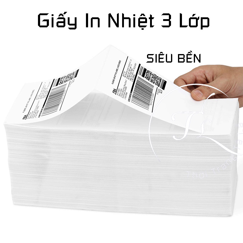 Giấy in nhiệt A7 decal 76*130 in đơn sàn TMĐT tệp 500 tờ, có lớp keo tự dính dán lên kiện hàng