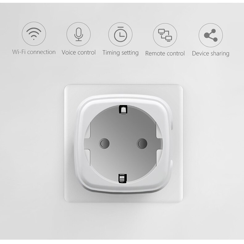 Ổ cắm wifi Tuya Smartlife 16A/EU - Hẹn giờ các thiết bị điện trong nhà - Đo điện năng tiêu thụ