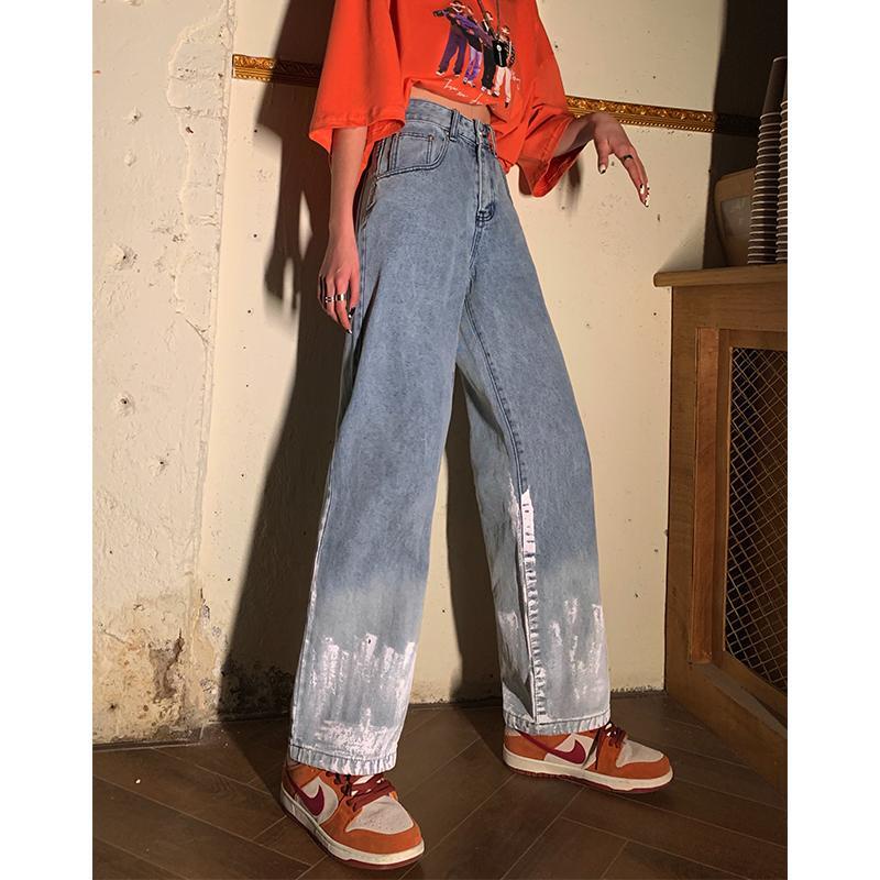 New design vintage high-waisted high-waisted women's jeans autumn 2021
