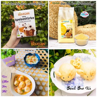 Bột bắp, tinh bột bắp hữu cơ chế biến ăn dặm, làm bánh, nấu súp