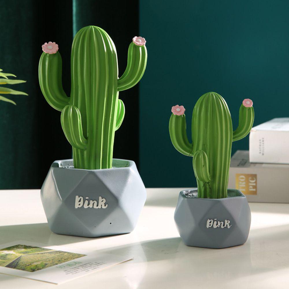 Mô Hình Cây Xương Rồng Mini Bằng Nhựa Resin Trang Trí Bàn Làm Việc