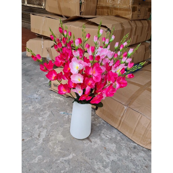 Hoa lụa lay ơn giả 5 nhánh bông to