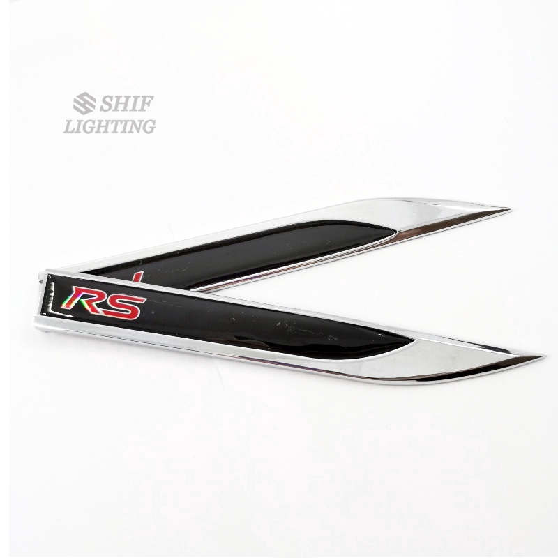 Bộ 2 Miếng Dán Logo Rs Honda Ford Bằng Kim Loại