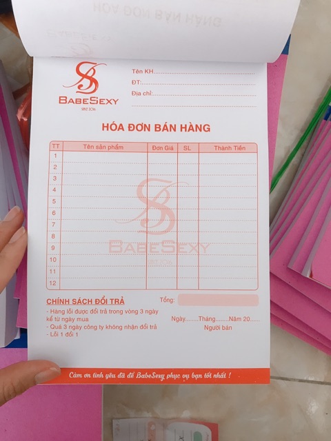 Hoá đơn in tên theo yêu cầu