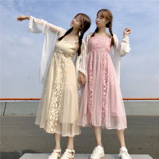[order 12 ngày] Đầm maxi công chúa phối ren Ulzzang ( ulzzangwind )