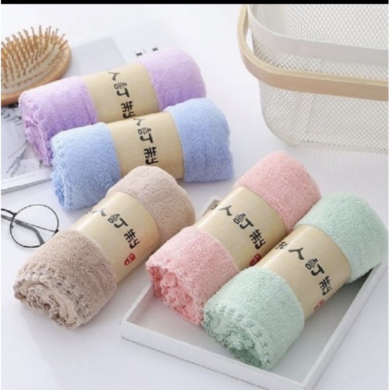 Khăn mặt hàn quốc siêu mềm mịn , siêu thấm nước, khăn trơn