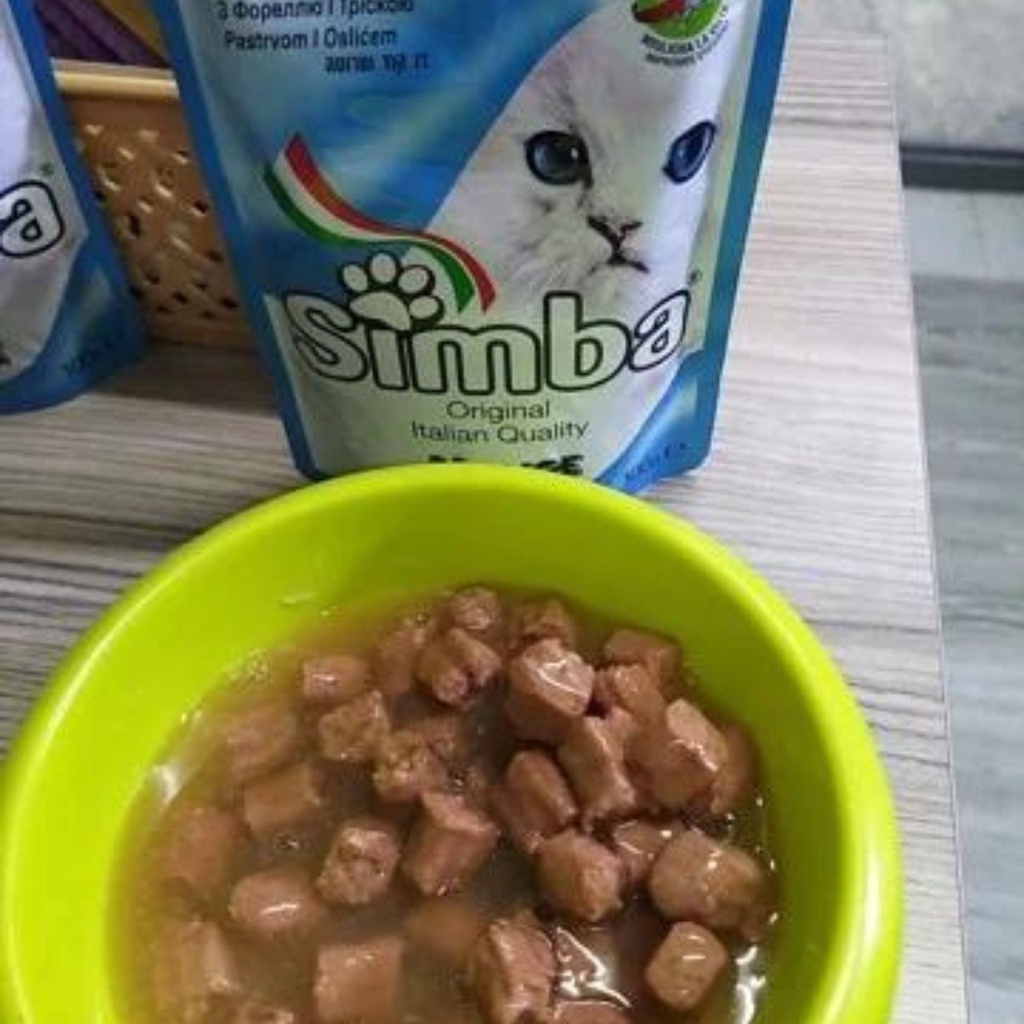 Pate Simba dạng thịt nướng vị cá hồi và cá tuyết 100gr