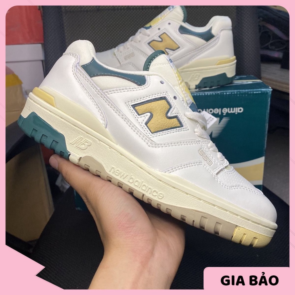 🎀 SIÊU HÓT 🎀 Giày Sneaker new balance 550 trắng vàng bản best siêu cấp full box + bill