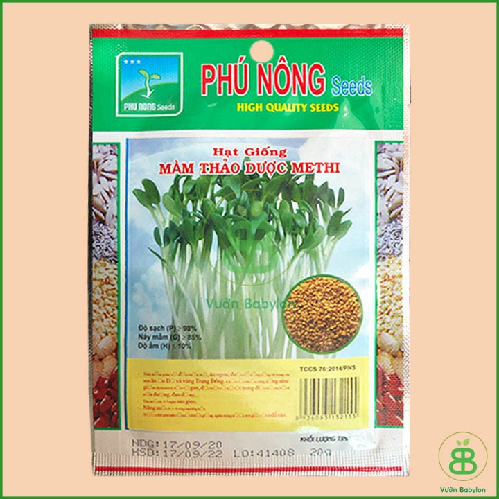 Hạt Giống Rau Mầm Thảo Dược Methi 20GR