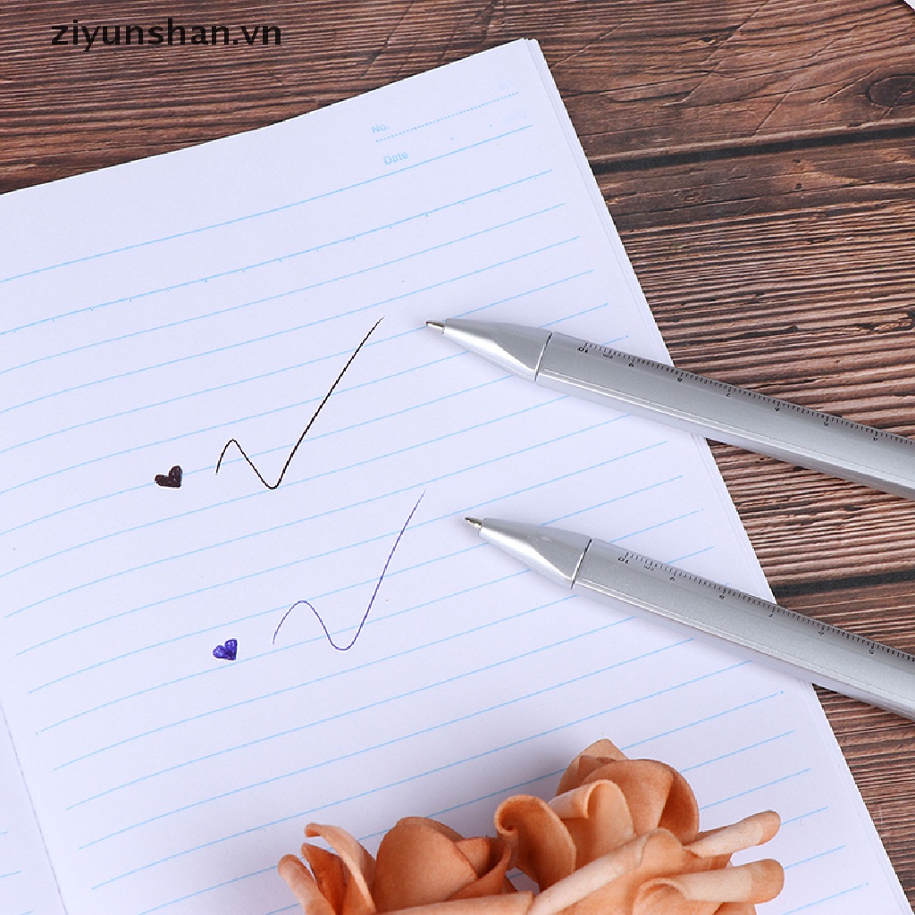 Bút bi kèm thước tiện dụng cho học sinh