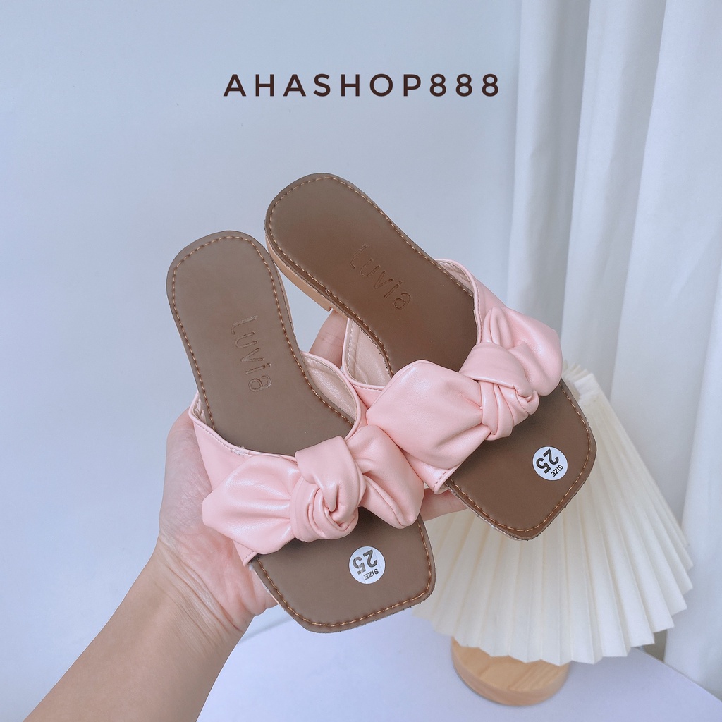 Form to Dép Lê Thắt Nơ Đế Kếp Siêu Bền Cho Bé Gái K149