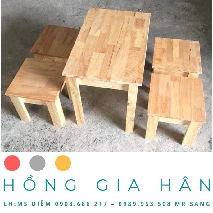 Bàn ghế cafe Hồng Gia Hân_Bàn ghế bệt gỗ