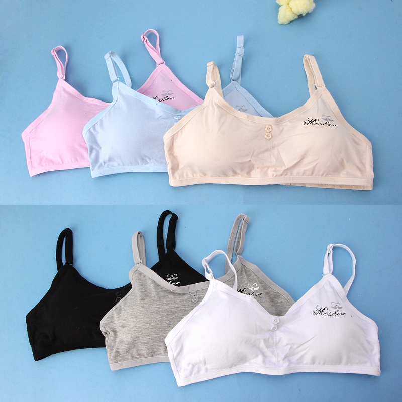 Áo lót vải cotton In Chữ Tập Thể Thao/Yoga Dành Cho Bé Gái Tuổi Teen