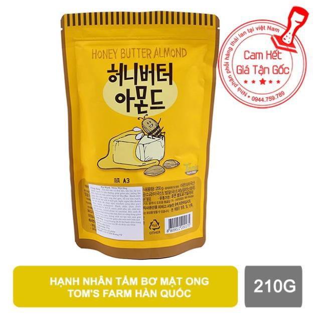 Hạnh nhân tẩm bơ mật ong Tom's Farm hàn quốc 210g (T.MART)