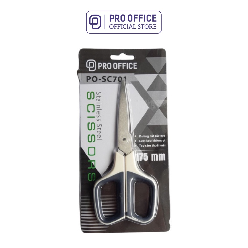 Kéo Văn Phòng Đa Năng PRO OFFICE Tay Cầm Bằng Nhựa, Lưỡi Kéo Không Gỉ PO-SC701/702