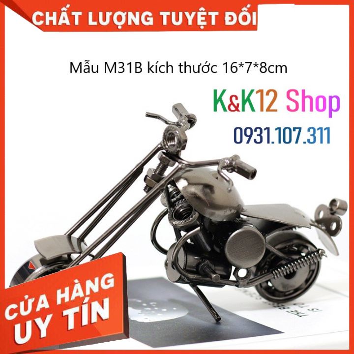 Moto trang trí để bàn. Bộ xe moto mô hình độc đáo. Đồ chơi thủ công mỹ nghệ. Quà tặng ý nghĩa cho các bạn nam.