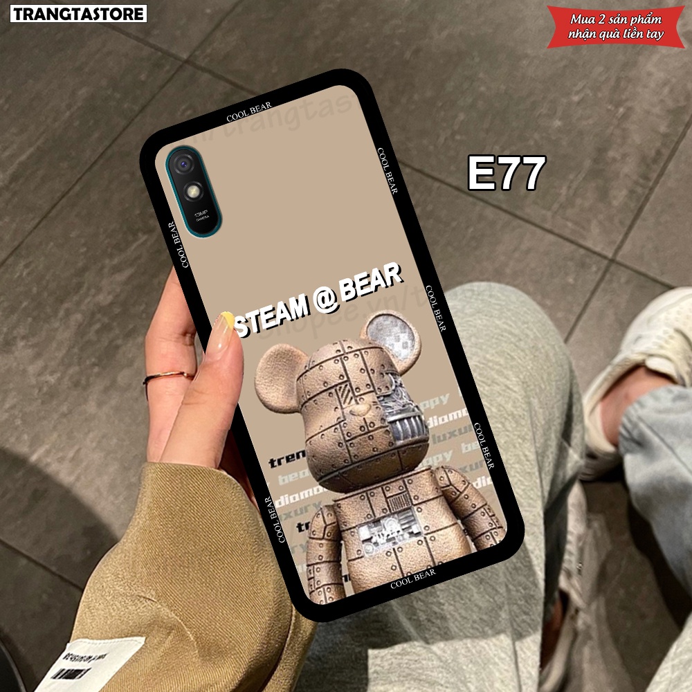 Ốp Xiaomi Redmi 9A in hình gấu Bearbrick,Metal Style,Doremon siêu dễ thương chất lượng