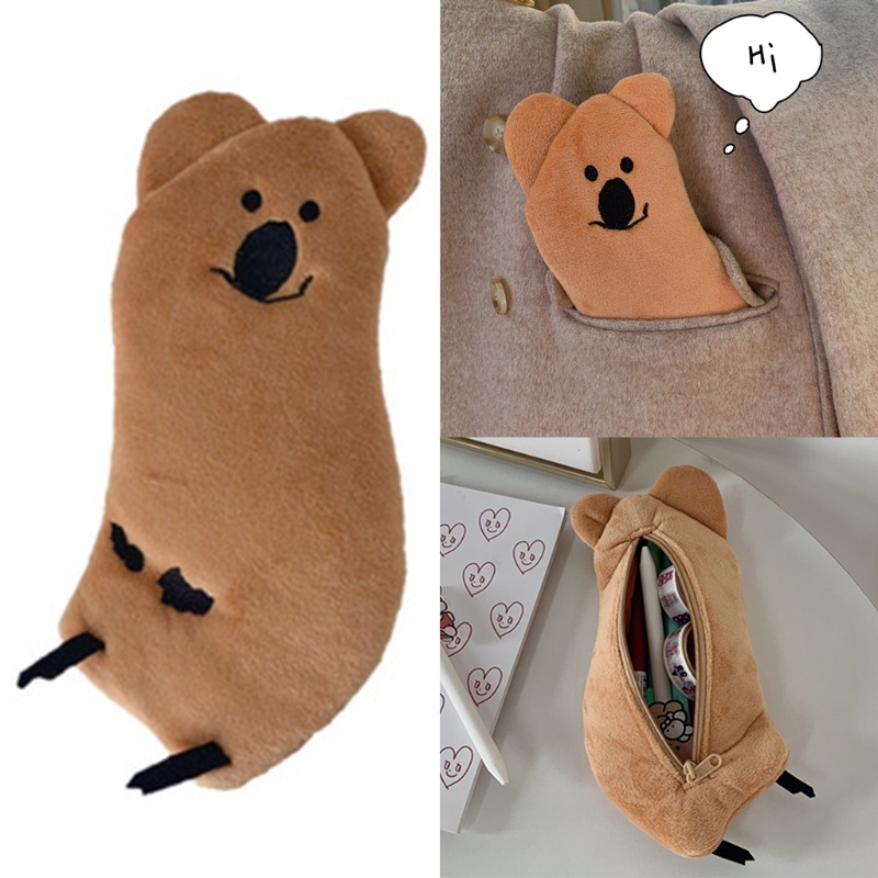 Túi Đựng Bút Bằng Vải Bông Mềm Mại Hình Gấu Koala Dễ Thương