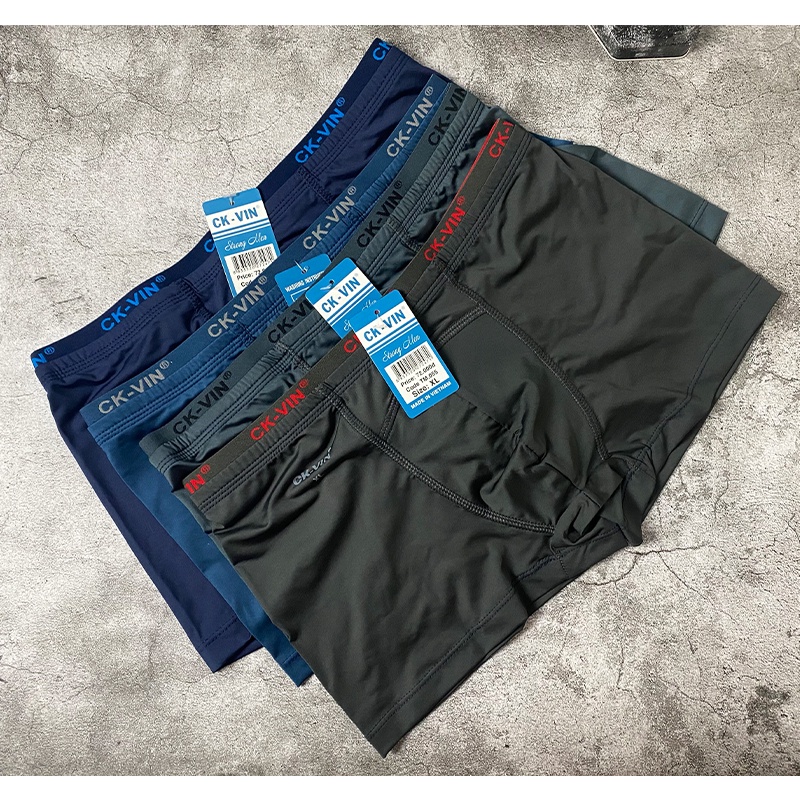 Quần lót nam boxer thun lạnh co dãn 4 chiều , chất vải quần sịp đùi thoải mái thấm hút mồ hôi tốt (055)
