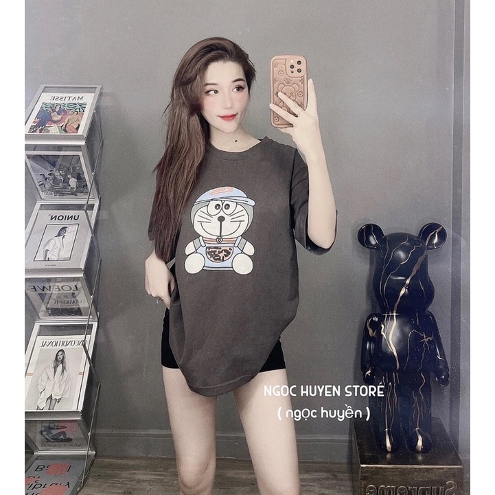Sét áo hình mèo xanh+quần đùi legging TT12