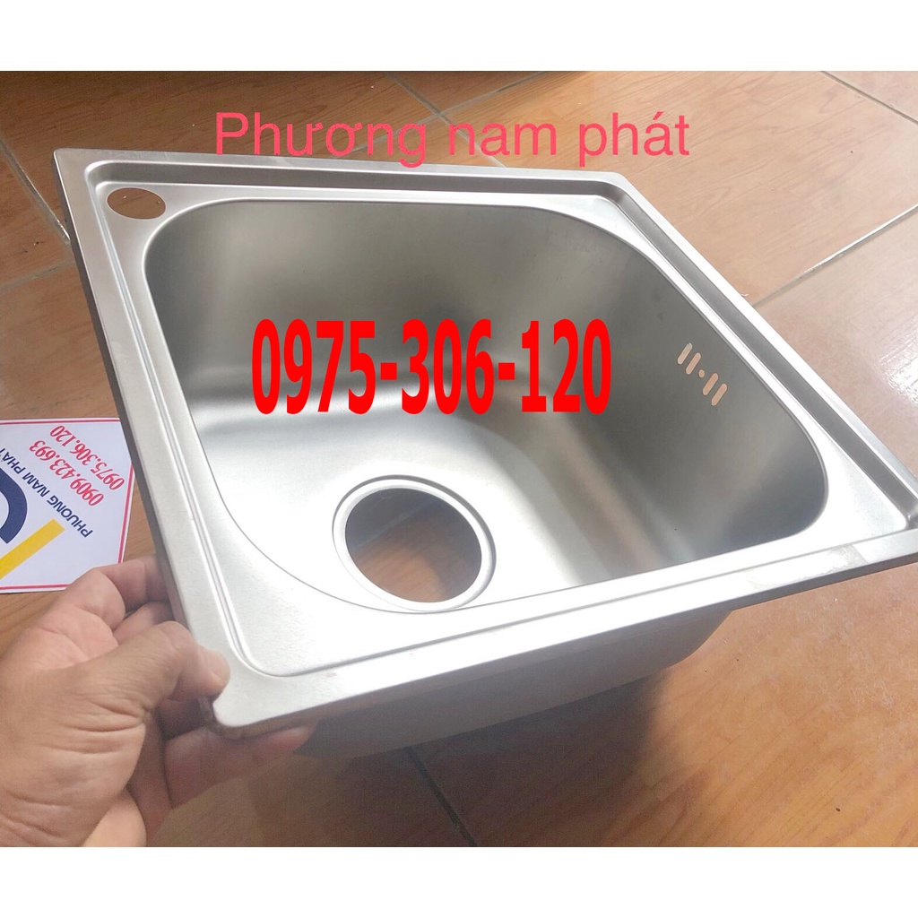 [SIÊU SỈ] Chậu Rửa Chén Bát 100% INOX N37 4237 và Bộ Xả chậu