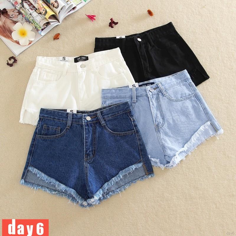 Quần Short Jean Lưng Cao Dáng Ôm Gợi Cảm Dành Cho Nữ