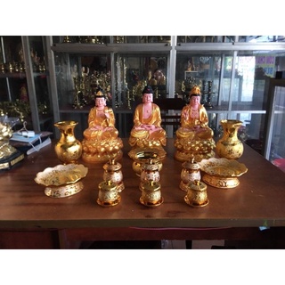 Chung Nước Thờ Cúng Kim Sa Vàng 8cm-11cm